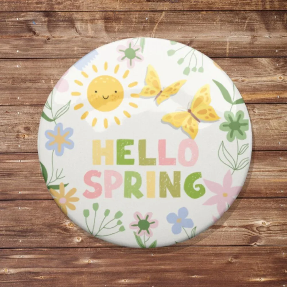 2.25" Springtime Buttons! (5) - Picture 5 of 6